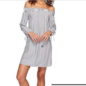 Jack by BB Dakota Minogue Boyfriend Stripe Dress with Back Cut Out